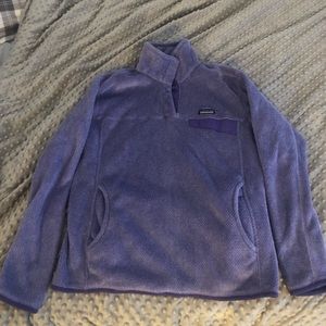XL Lilac Patogonia Fleece Sweatshirt